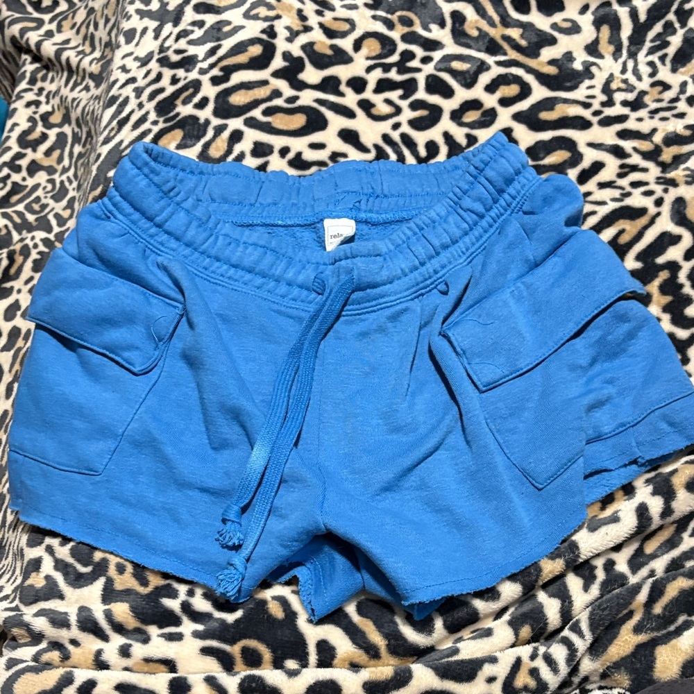Stylish Blue Women's Cargo Shorts